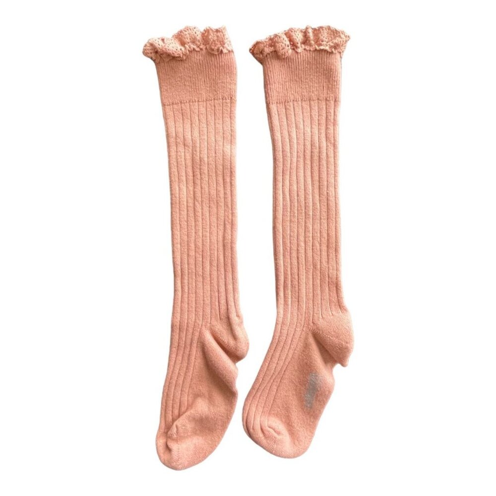 Collegien Size 28/31 Ruffle Top Knee High Socks